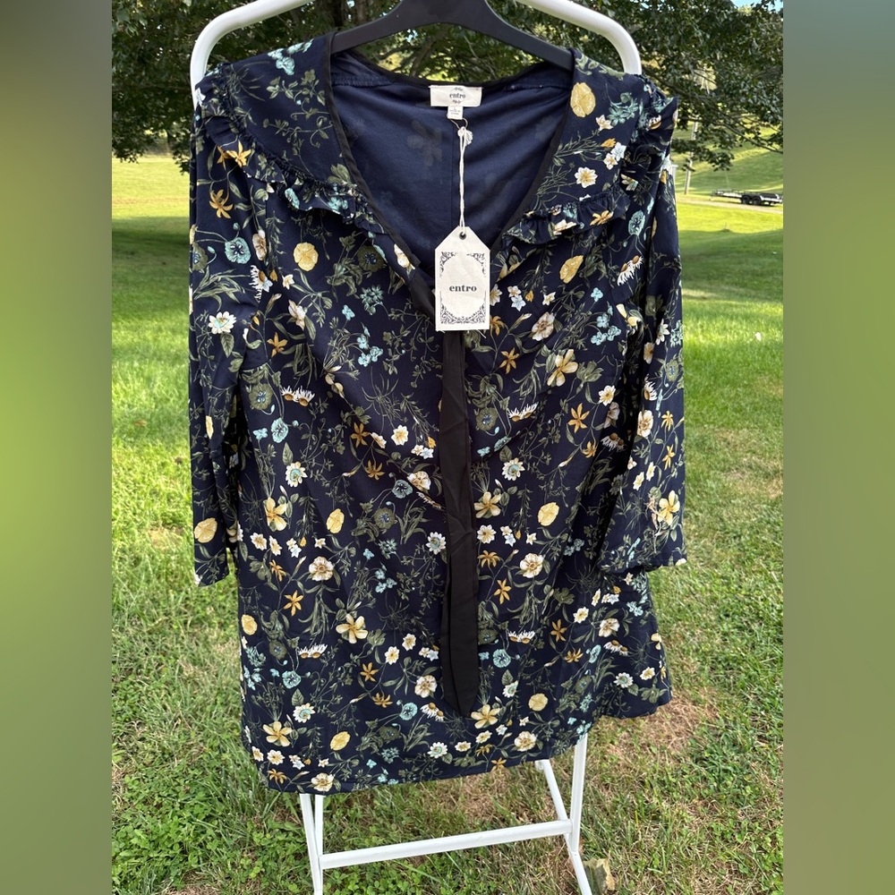Entro Floral Print Tunic Dress XL